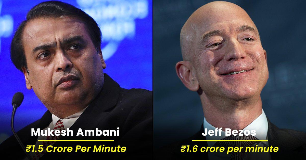 Mukesh Ambani, Jeff Bezos & 7 Other Billionaires – This Is How Much Money They Make In A Minute