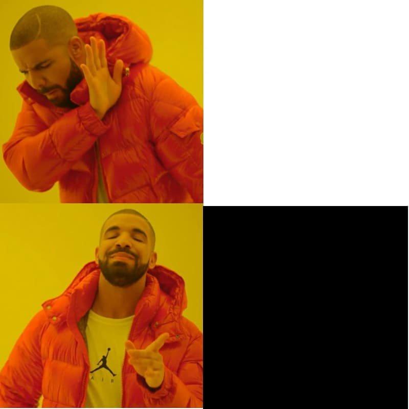 Black and white meme