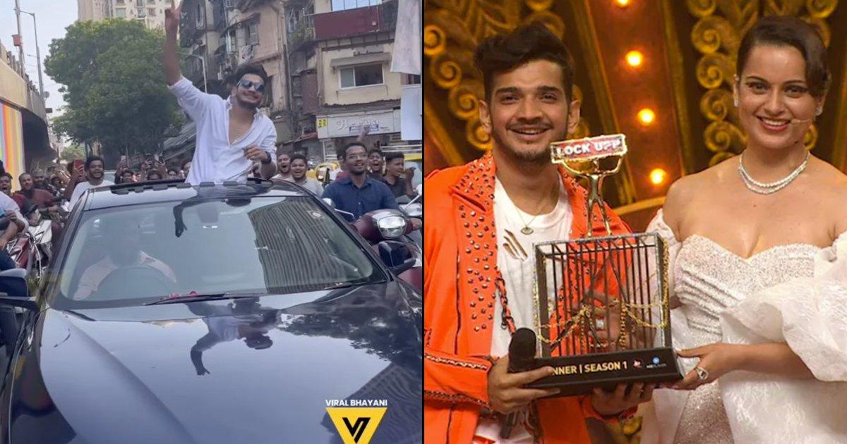 After Winning Lock Upp, Munawar Faruqui Visited Dongri In A BMW, Received Grand Welcome