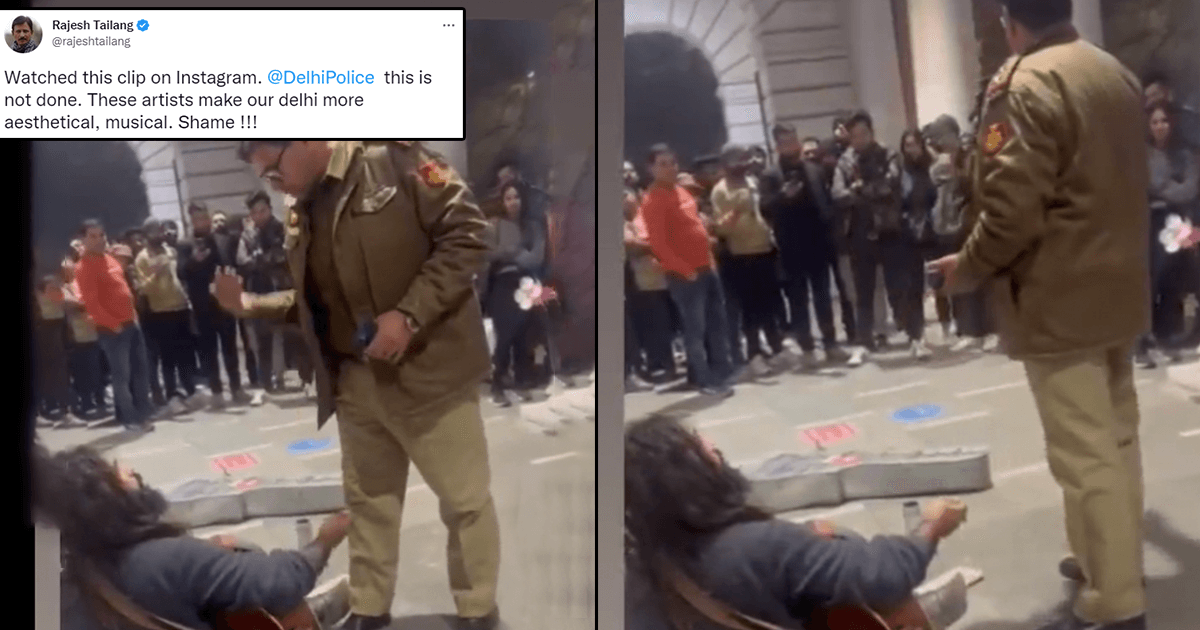 Delhi Cop Gets Called Out For Misbehaving With A Street Musician In CP