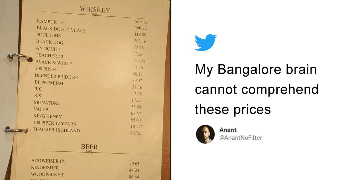 Man Shares Menu of Navy Officers’ Mess, The Alcohol Prices Leave Netizens Shook
