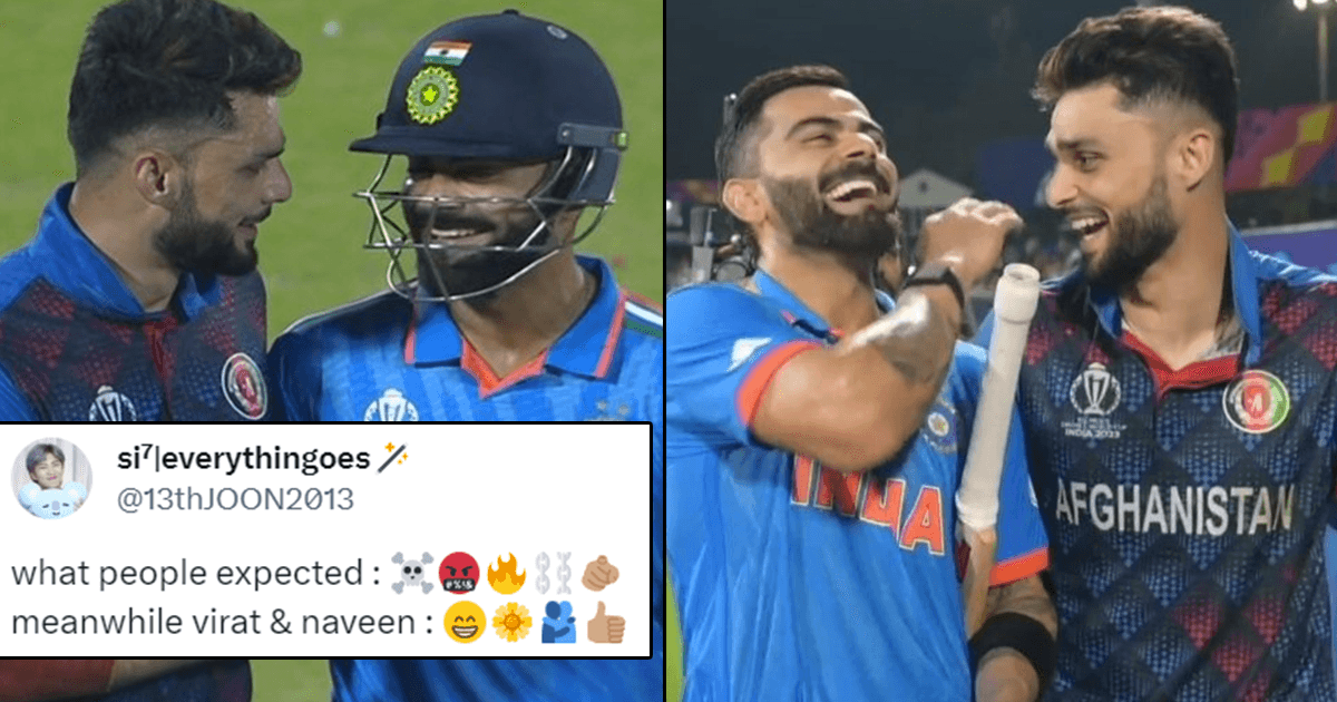 Virat Kohli & Naveen-ul-Haq Hug It Out In The World Cup Match & Fans Just Can’t Get Over It