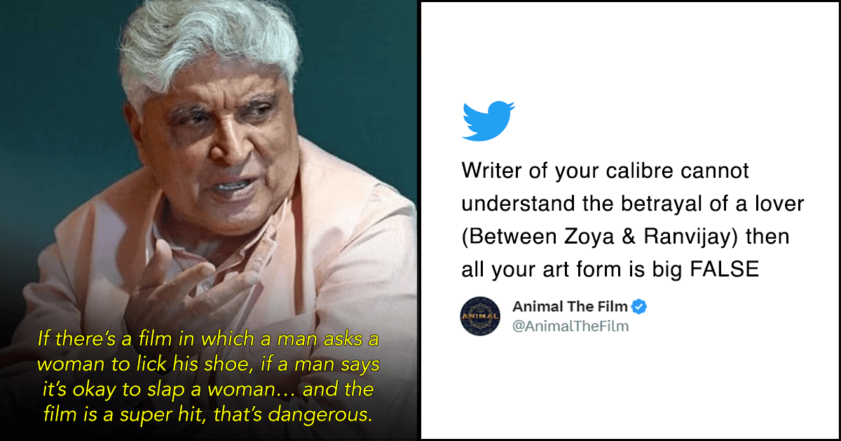 Someone From Team Animal Called Javed Akhtar’s Art Form ‘Big False’ & People Are Lovin The Meltdown