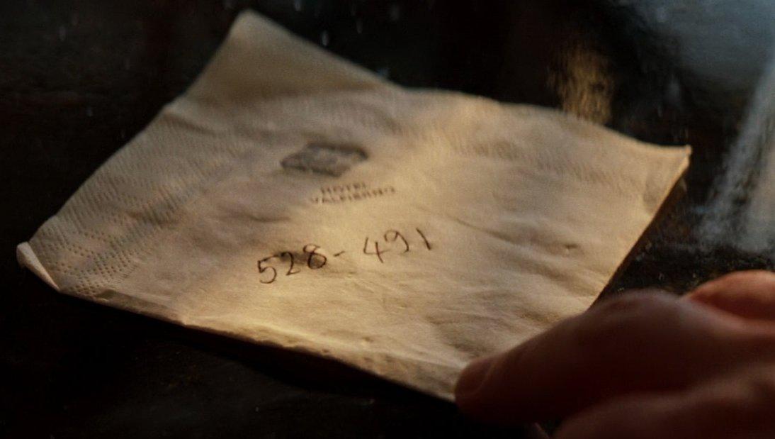 4. What do the numbers '528-491', scattered throughout the movie, actually mean?