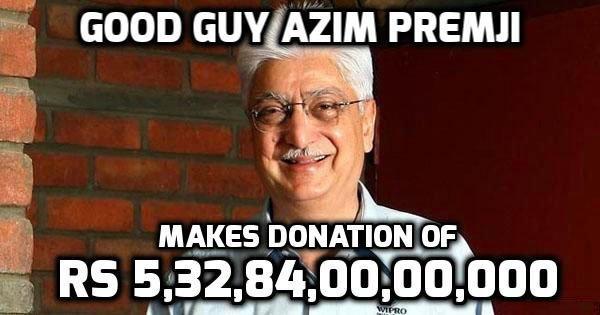Azim Premji Donates Almost Half Of His Wipro Shares To Charity: ₹ 53,284 Cr