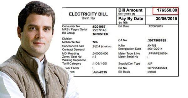 Here Are The Electricity Bills Of 15 Of The Most Powerful Netas Of Our Country