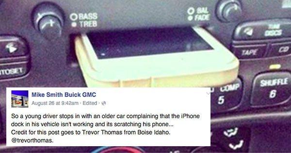 This Guy Actually Thought His Car’s Cassette Player Is An iPhone Charger. Slow Claps