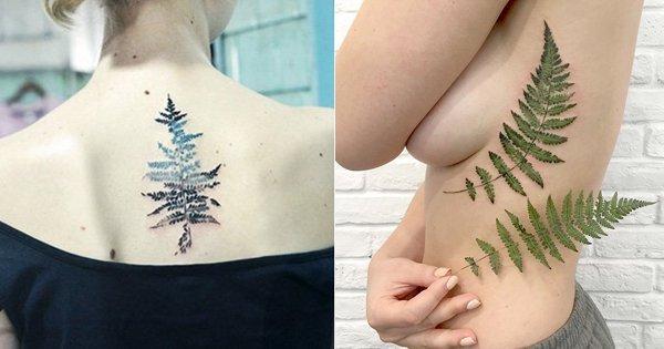 This Artist Uses Real Leaves & Flower Stencils To Create Unique Tattoos Inspired By Nature