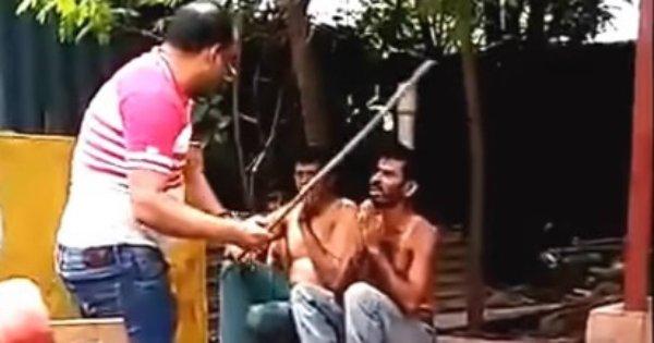 This Video Of An HR Manager Brutally Thrashing Employees With Iron Rod Is Shocking
