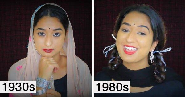 In One Gorgeous Video, This Makeup Artist Recreates 100 Years Of Beauty In Punjab