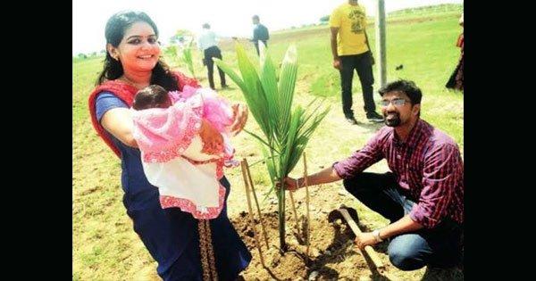 This Pune Couple Planted Trees To Celebrate Their Daughter’s Birth Instead Of Throwing A Big Bash