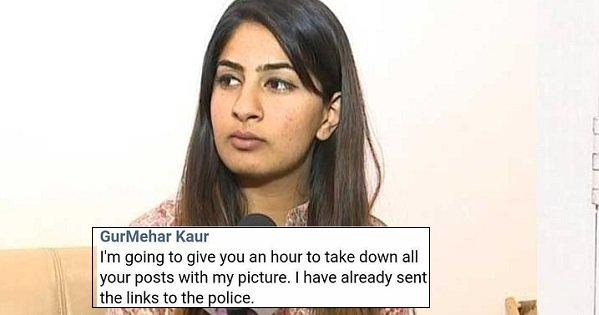 Gurmehar Kaur Threatening Teens Over Her Meme Reeks Of Her Hypocrisy On Free Speech