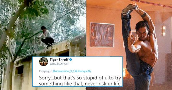 A Fan Tries To Impress Tiger Shroff By Jumping Off A 13-Foot Wall But The Actor Is Not Amused