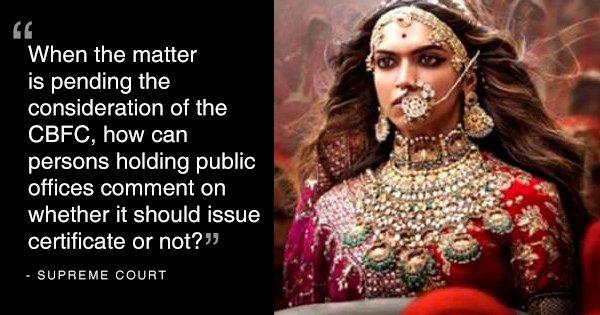 Supreme Court Stays Ban On ‘Padmavati’ Release, Says Censor Board Is The Final Authority