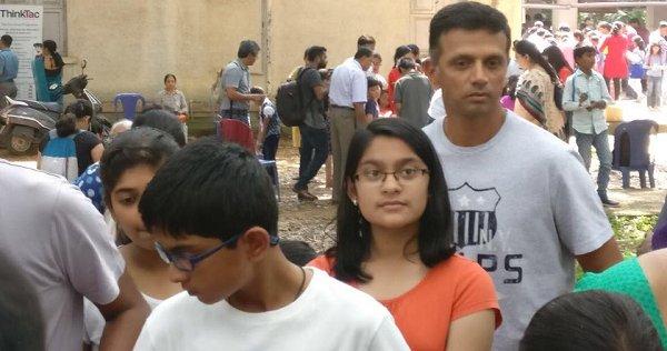 Rahul Dravid Queuing With His Kids Like An Everyman Proves He’ll Forever Be Our Role Model