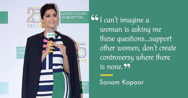 Sonam Kapoor Calls Out Journalist For Pitting Her Against Deepika Padukone