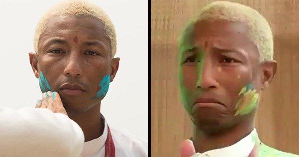 Pharrell ‘Happy’ Williams Played Holi In India & Everyone’s Cracking The Same Joke