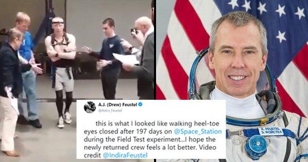 This NASA Astronaut Trying To Walk On Land After 197 Days On ISS Shows Space Travel Is No Cake Walk