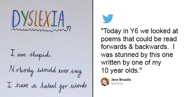 This 10-Year-Old’s Poem About Dyslexia Is Heartwarming & Heartbreaking Depending On How You Read It