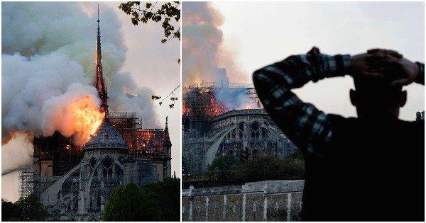 France’s Iconic Notre-Dame Cathedral On Fire, French PM Says ‘A Part Of Us Burns’