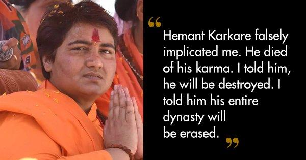 Outrageous Statements Made By Sadhvi Pragya That Show She Has No Business Being In Politics