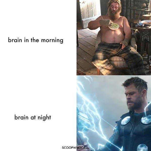 Brain in the morning Vs night