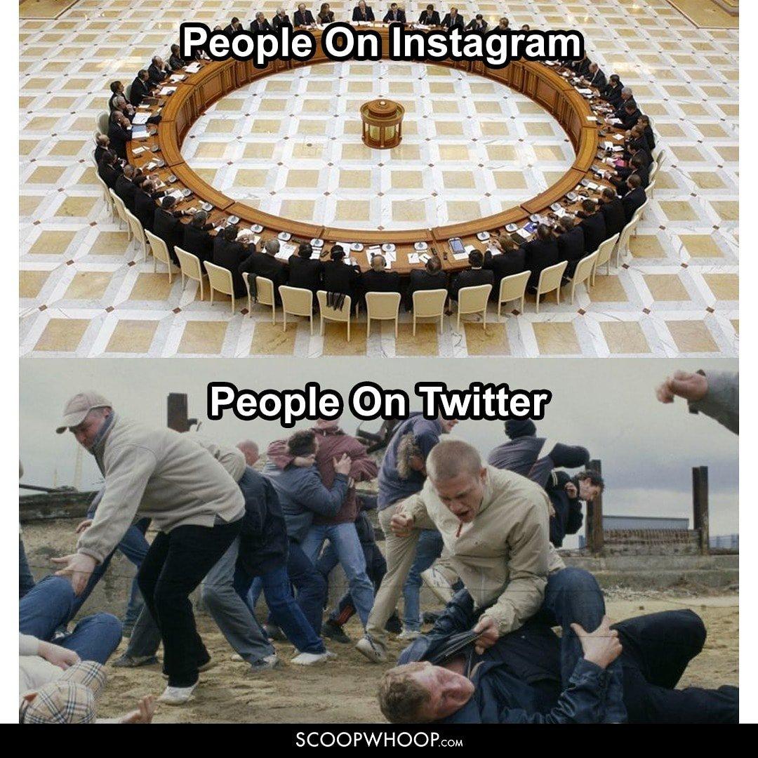 People on various social platforms