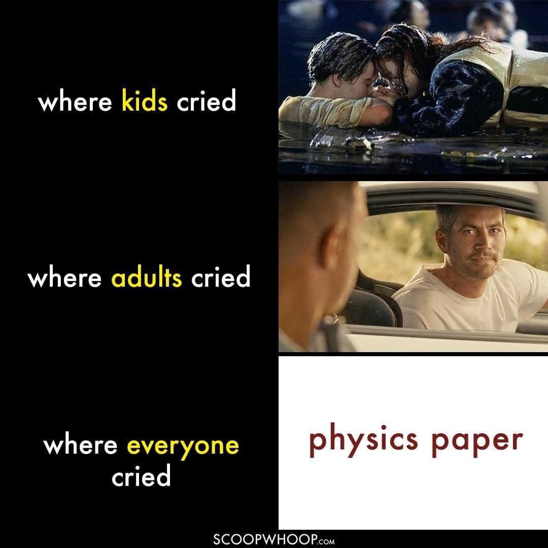 Physics paper meme
