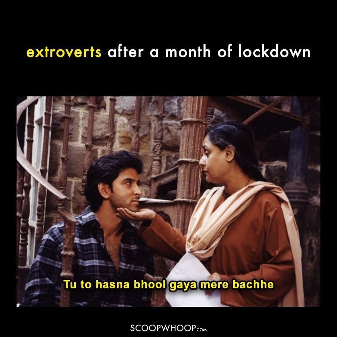 Extroverts after a month of lockdown