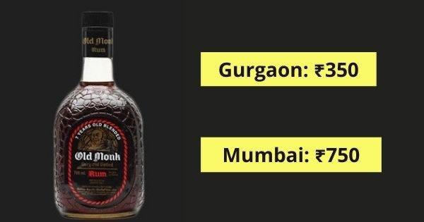 This Is How Much Your Favourite Alcohol Costs You In Different Cities In India