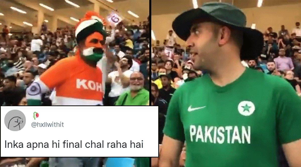 India & Pakistan Fans Were Having Their Own Match During Aus VS NZ In The T20 World Cup Final