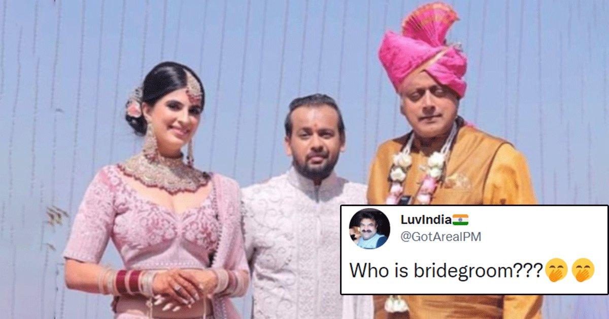 Who Is The Dulha?: Twitter Asks After Shashi Tharoor’s Pic With Newlywed Couple