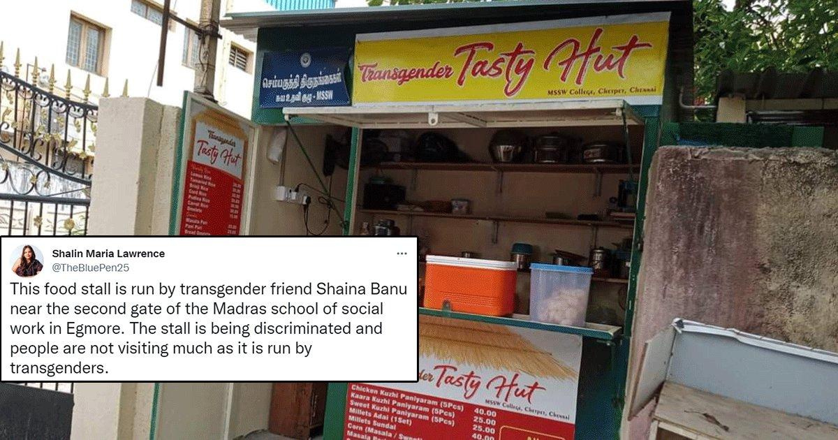 Twitter Comes Together To Help Food Stall In Chennai Run By A Trans Woman After It Faces Discrimination