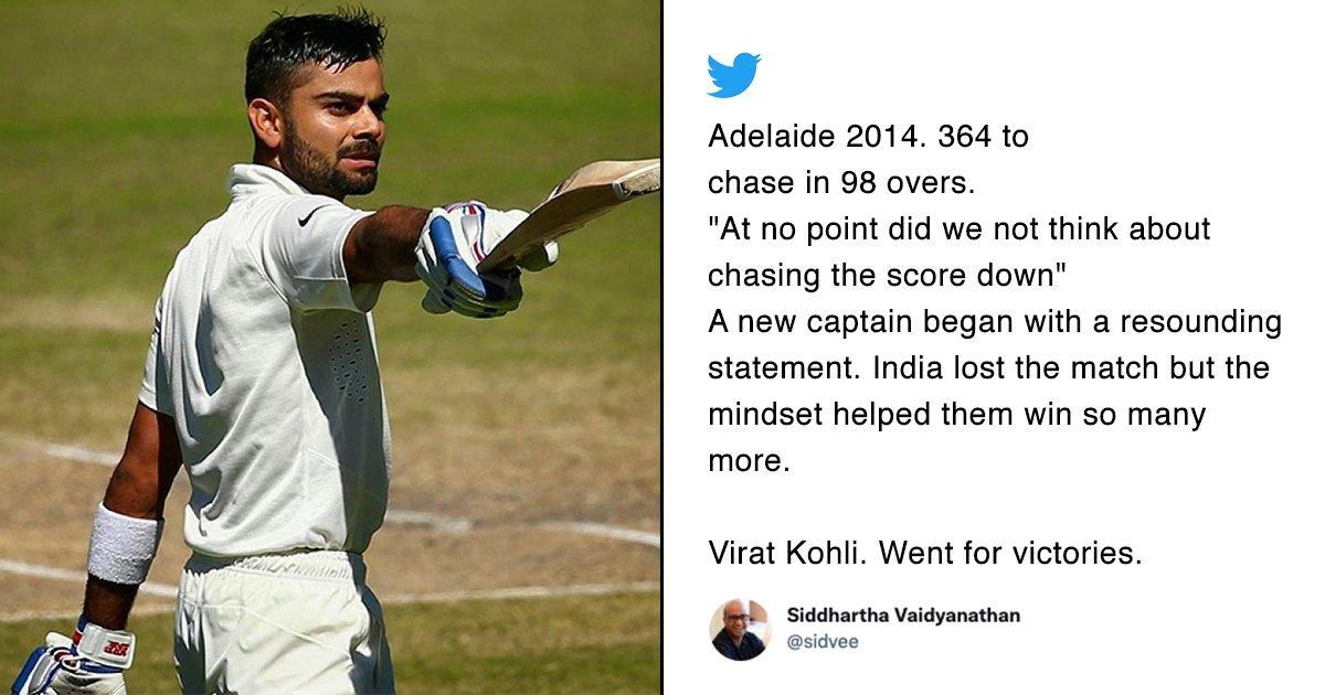 With One Line From His 1st Test As Captain, Virat Kohli Set The Tone For Indian Cricket For 7 Years