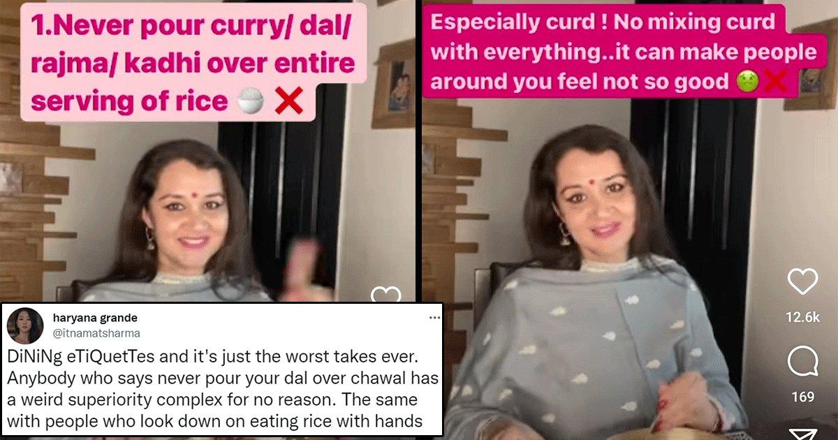 Twitter Users Rail Against Etiquette Coach Trying To Teach The ‘Appropriate’ Method To Eat Desi Food