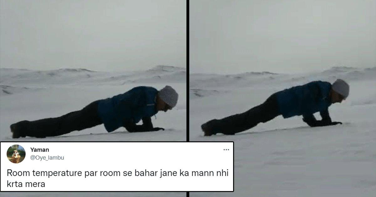 The Internet Is In Awe Of This ITBP Officer Doing 65 Push-Ups At -30 Degrees In Ladakh