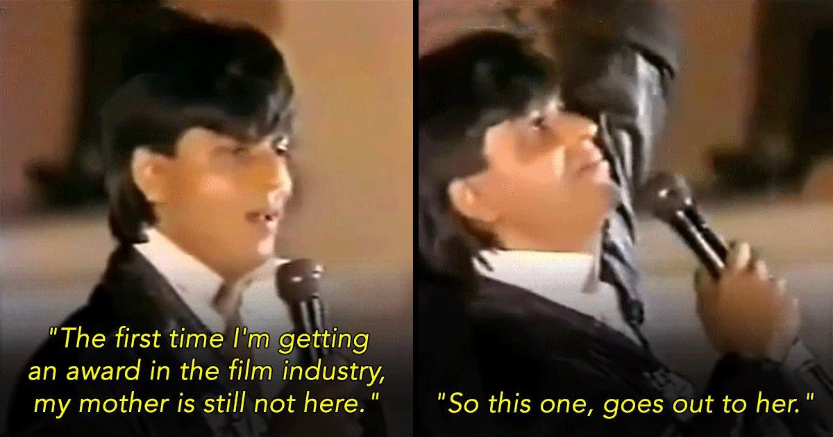 For My Mom: SRK’s Acceptance Speech For His First Filmfare Award Is Better Than Any Movie Dialogue