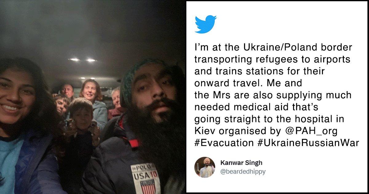 Sikh Couple Helping Out Refugees In War-Torn Ukraine Shows What Humanity Is All About