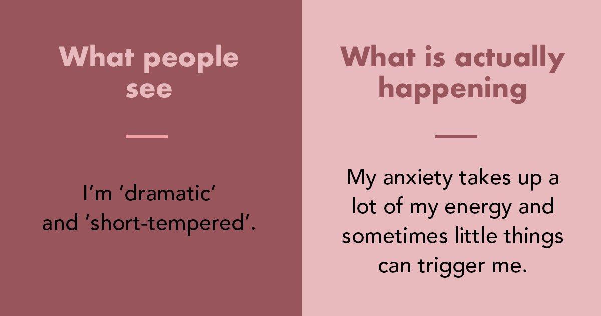 10 Posters That Sum Up What People See VS What Actually Happens In The Mind Of Someone With Anxiety