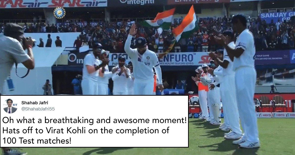 So Wholesome! Team India Gives Virat Kohli A Special Guard Of Honour At His 100th Test