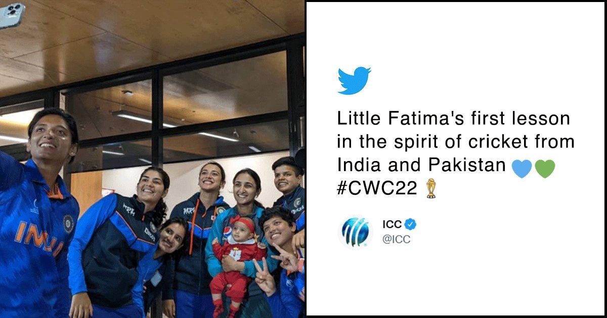 Photos And Videos Of Indian Women Cricket Team Meeting Pakistan Skipper’s Baby Go Viral On Twitter