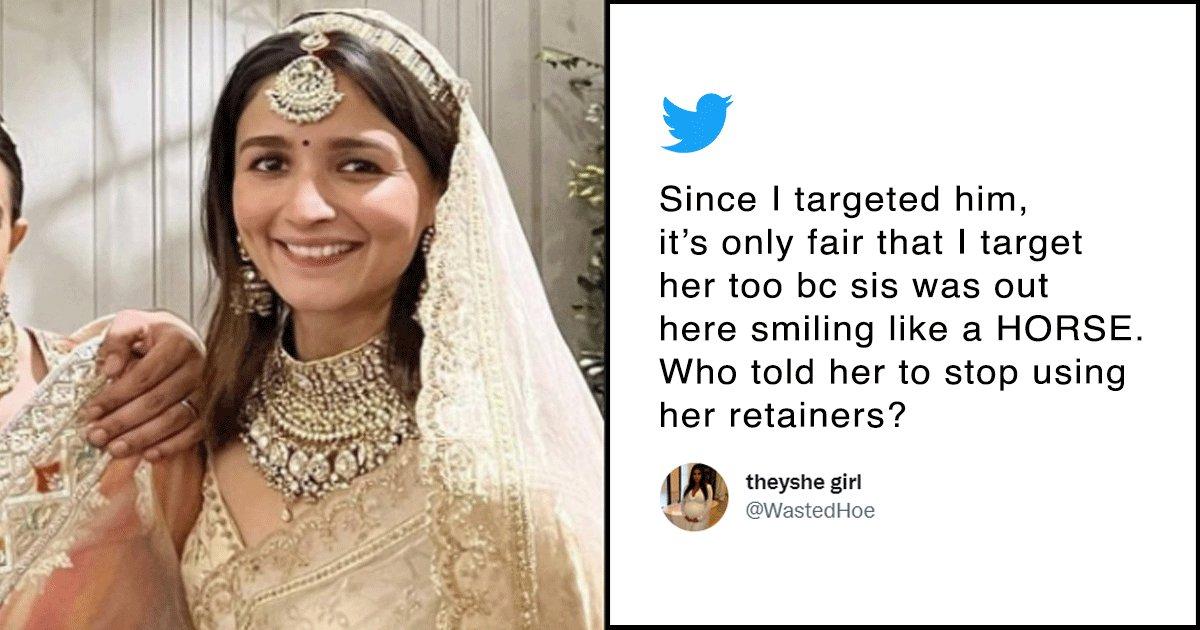 Twitter User Gets Called Out For Vile Comments On Alia Bhatt’s Teeth In Her Wedding Pics