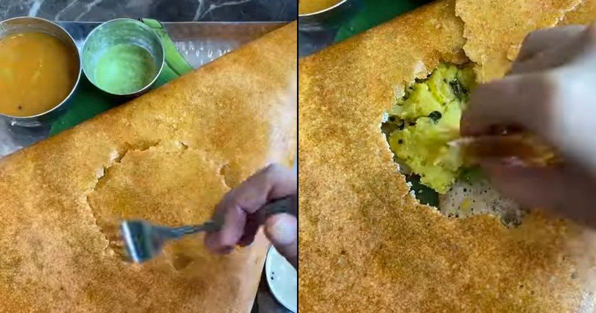 Netizens Can’t Digest This Video Of A Food Blogger Teaching The “Right Way” To Eat Dosa