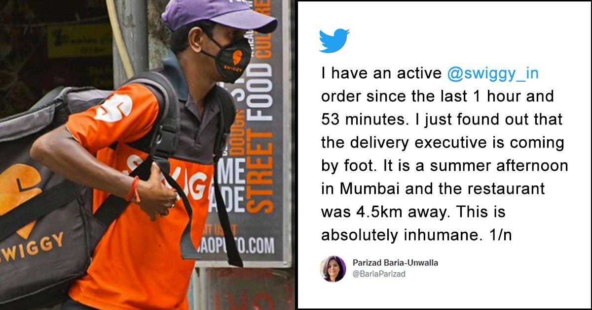‘He Walked Up A Hill In Summer’: Tweet About Delivery Guy Coming On Foot In The Heat Is Going Viral