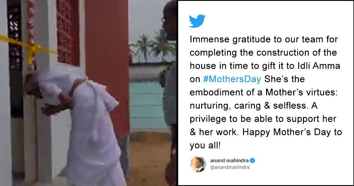 Anand Mahindra Delivers On His Promise, Gifts A House To Idli Amma On Mother’s Day