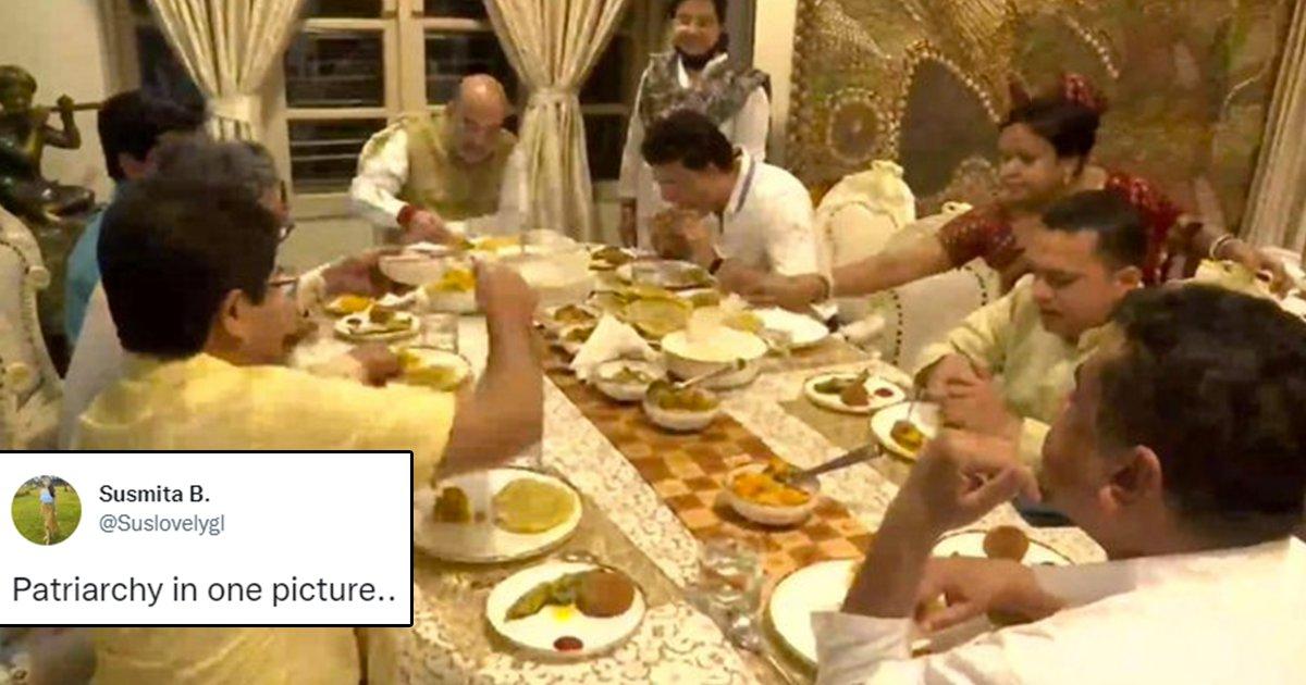 Peak Patriarchy: Twitter Calls Out Photo Of Dinner At Sourav Ganguly’s Home, Where Women Serve Men