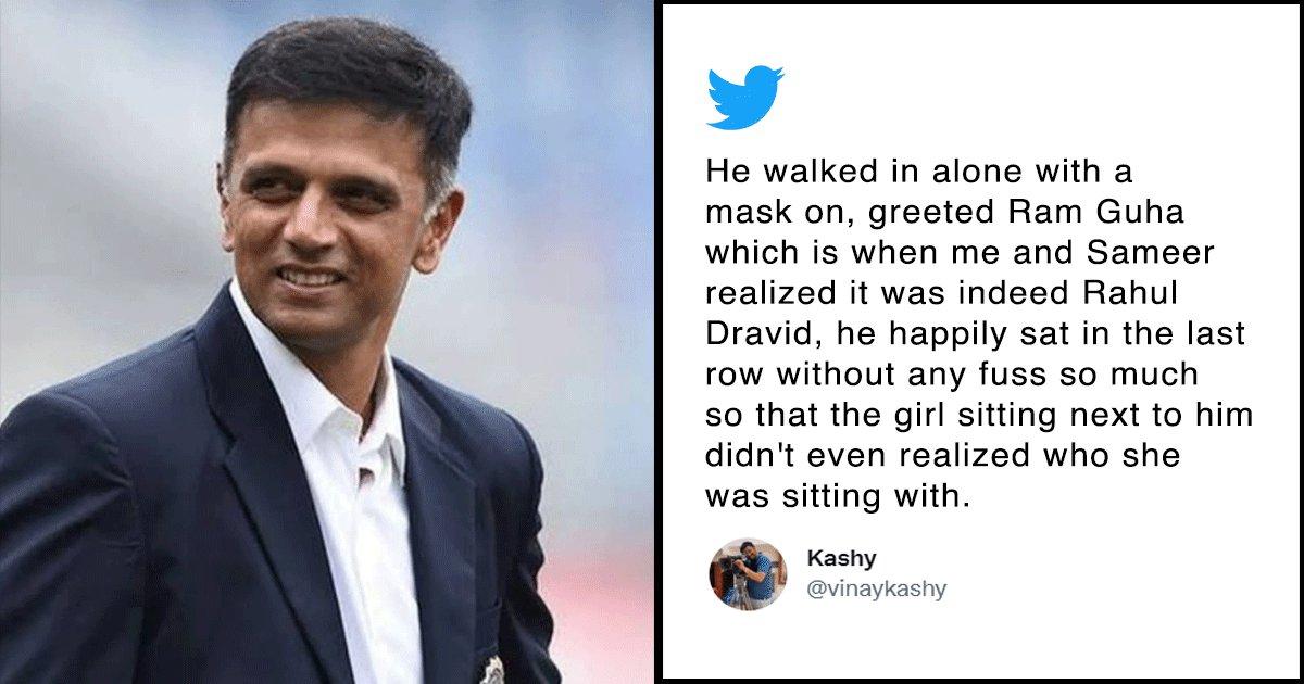 This Man’s Story Of Meeting Dravid At An Event Shows Why He’s Still The Most Loved Indian Cricketer