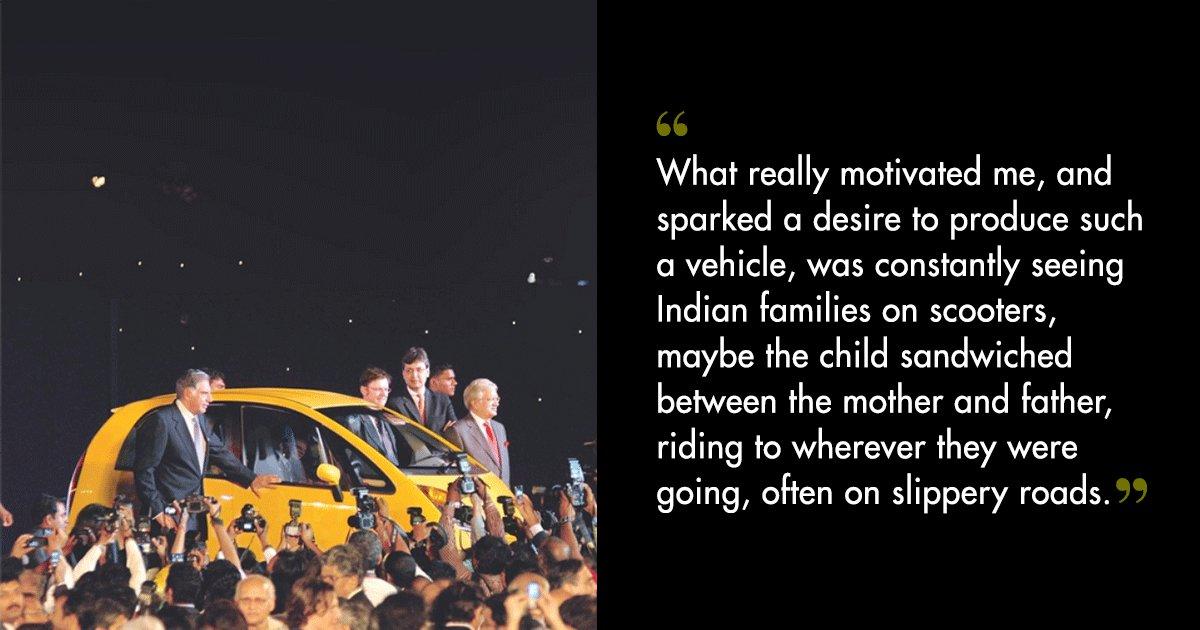 A Car For All Our People: Ratan Tata Reveals What Motivated Him To Launch Nano