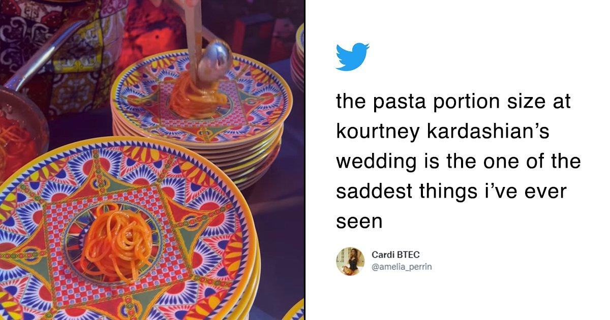 People Are Understandably Furious At The Tiny Portion Sizes At Kourtney Kardashian’s Wedding