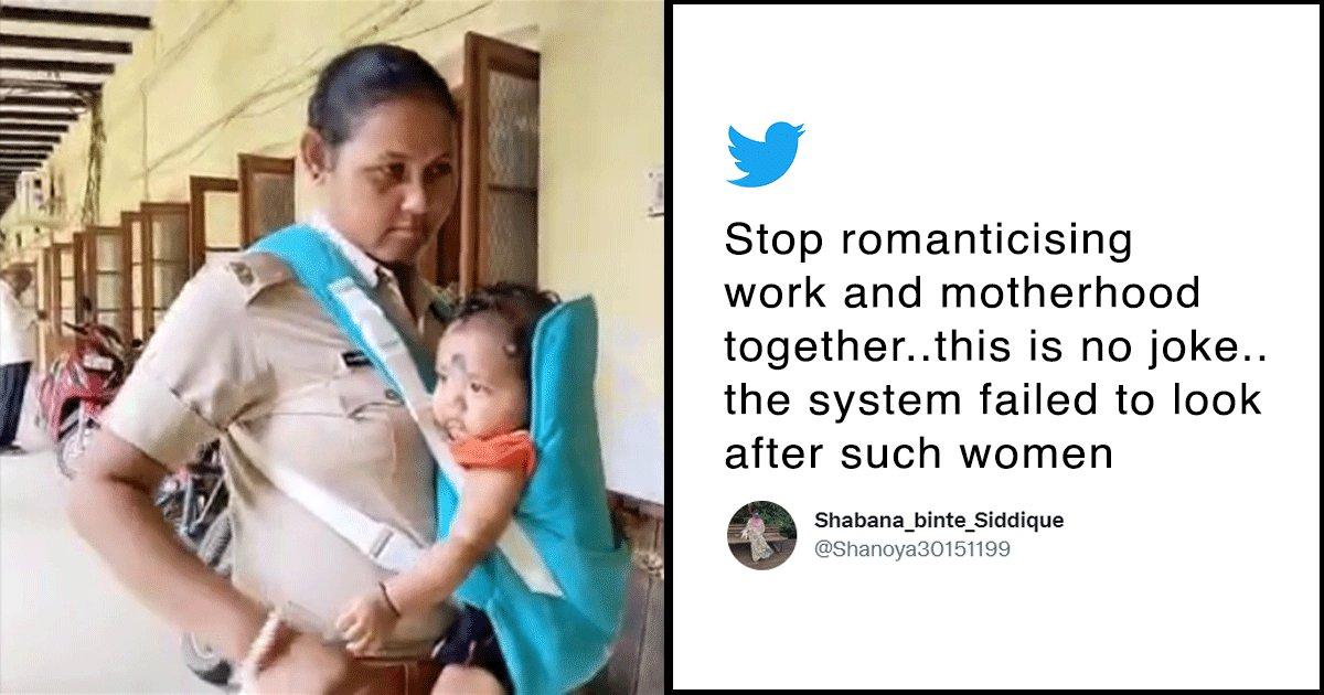Assam Woman Cop Forced To Bring Her Child To Work As Her Leave Extension Has Not Been Granted